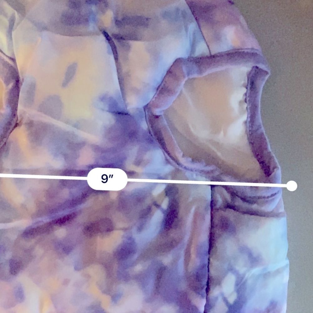 ❌SOLD❌ NEW Tie-Dye Purple & White Zip-Up Dog Puffer “Vest” - Sz Medium - Picture 6 of 6